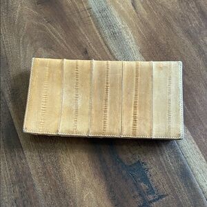 Elegant Tan Eel Skin Wallet